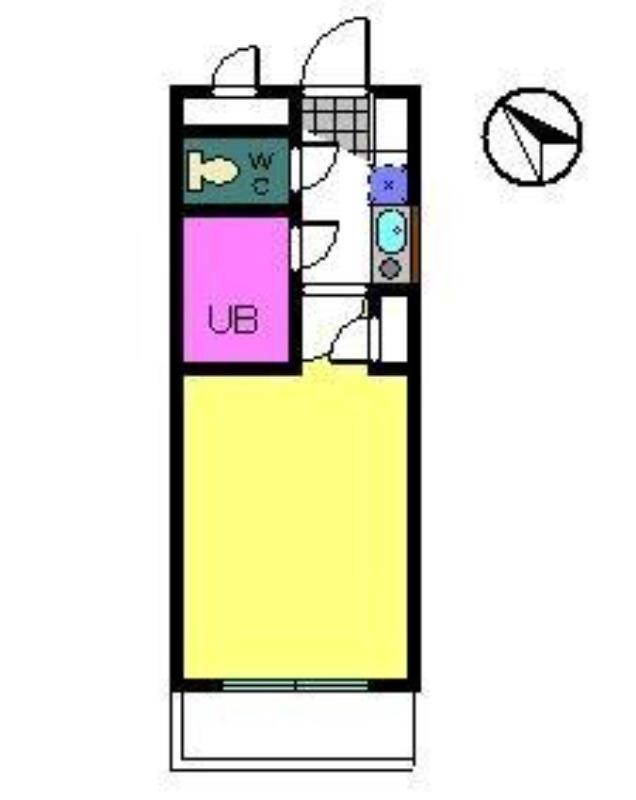 中向陽町の完工年月(1990年9月)築の賃貸マンションの間取り