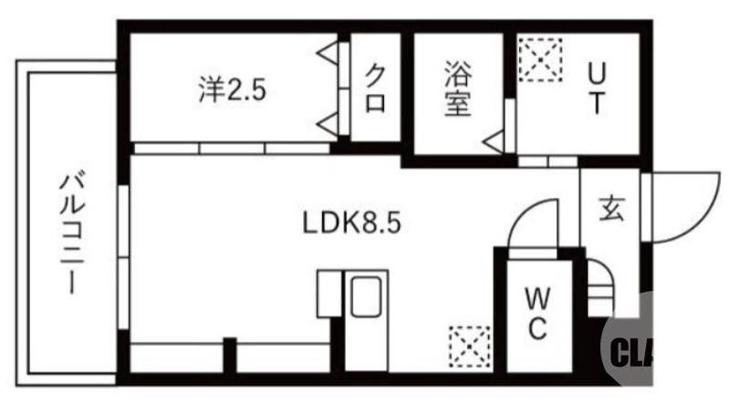 三宝町の完工年月(2025年10月)築の賃貸マンションの間取り