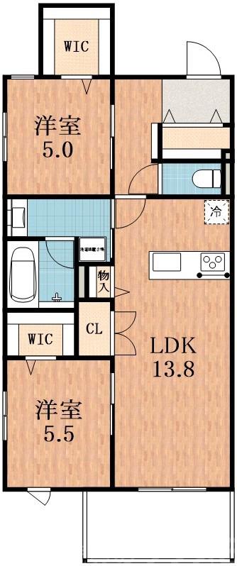 難波中の完工年月(2026年2月)築の賃貸マンションの間取り