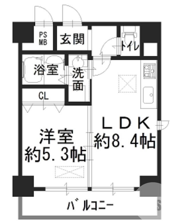 長曽根町の完工年月(2013年1月)築の賃貸マンションの間取り