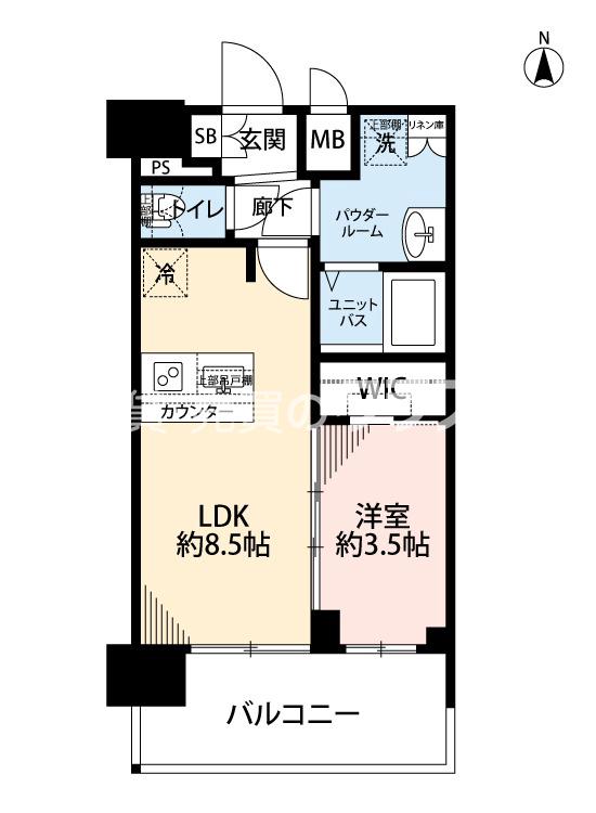 泉尾の完工年月(2025年11月)築の賃貸マンションの間取り