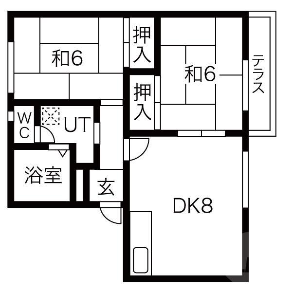 千里山東の完工年月(1986年1月)築の賃貸アパートの間取り