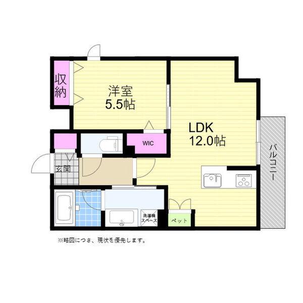 昭和町の完工年月(2026年2月)築の賃貸アパートの間取り