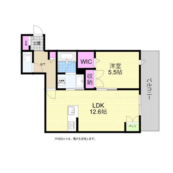 昭和町の完工年月(2026年2月)築の賃貸アパートの間取り