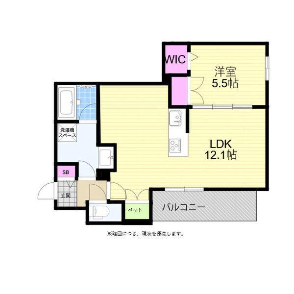 昭和町の完工年月(2026年2月)築の賃貸アパートの間取り