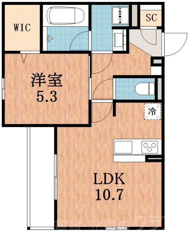 針中野の完工年月(2026年1月)築の賃貸アパートの間取り