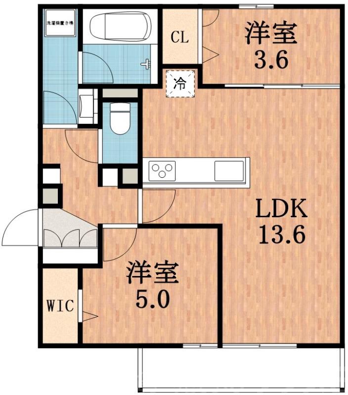 針中野の完工年月(2026年1月)築の賃貸アパートの間取り
