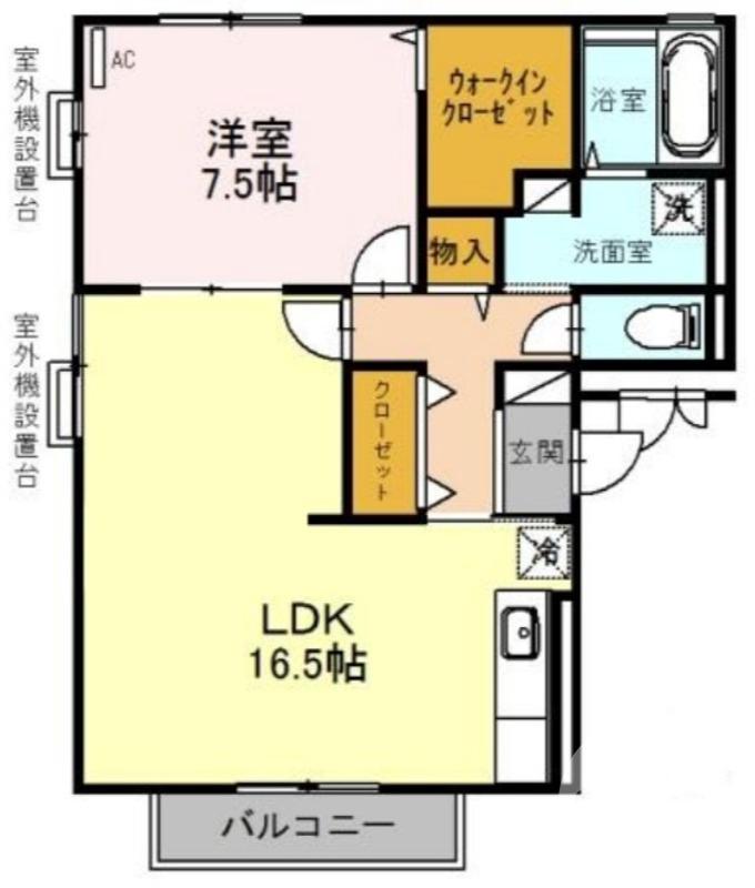 日置荘北町の完工年月(2005年12月)築の賃貸アパートの間取り