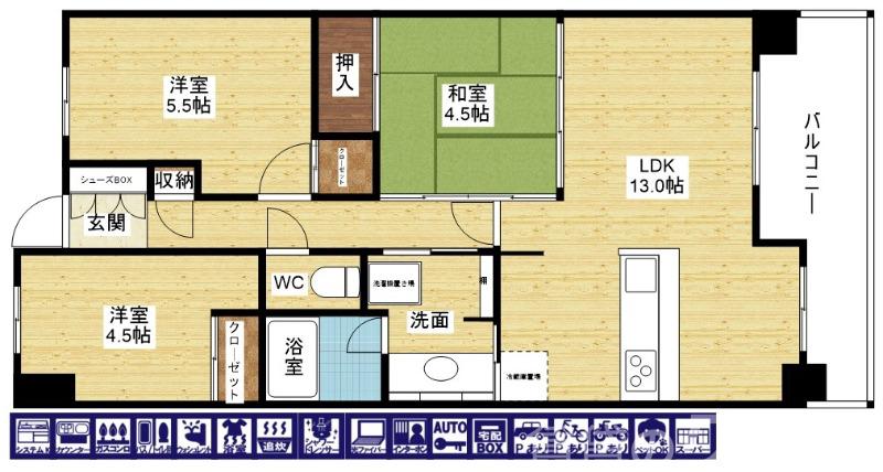 レジディア都島Ⅱの間取り