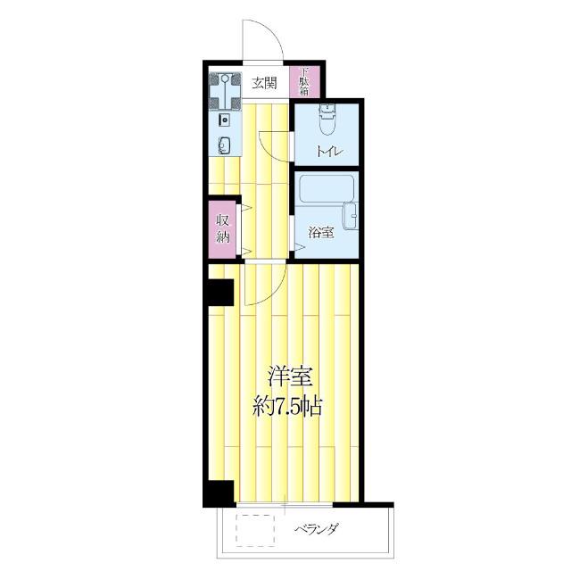 垂水町の完工年月(1998年3月)築の賃貸マンションの間取り