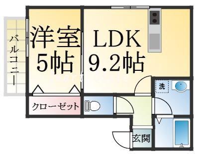 塩屋町の完工年月(2023年6月)築の賃貸アパートの間取り