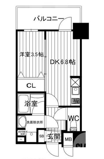 鳳東町の完工年月(2020年6月)築の賃貸マンションの間取り