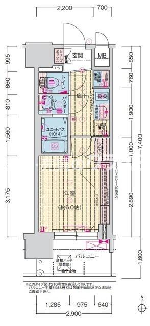 泉尾の完工年月(2025年11月)築の賃貸マンションの間取り