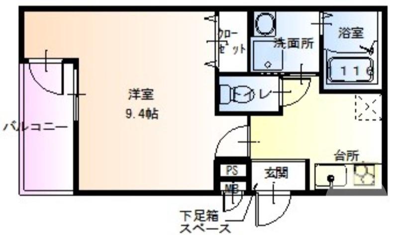中長尾町の完工年月(2020年9月)築の賃貸アパートの間取り