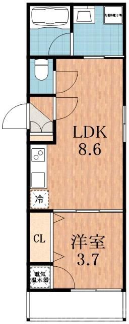 矢田の完工年月(2021年1月)築の賃貸アパートの間取り
