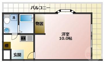 コスモハイツ三国の間取り