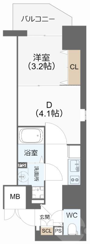 西淡路の完工年月(2022年9月)築の賃貸マンションの間取り