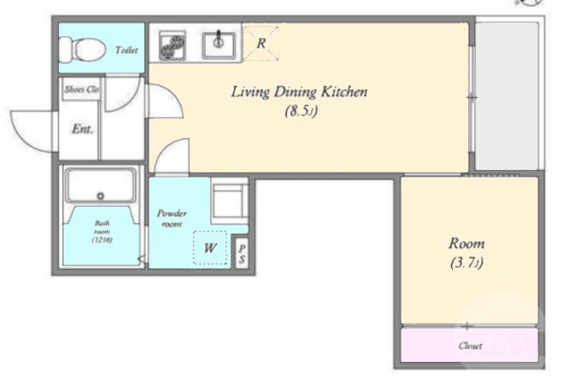 相川の完工年月(2025年10月)築の賃貸アパートの間取り