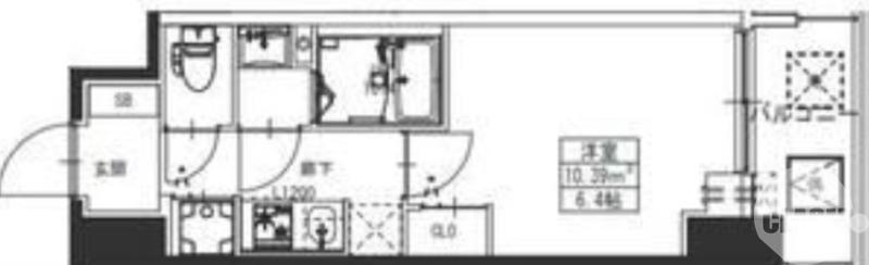 出島海岸通の完工年月(2025年9月)築の賃貸マンションの間取り