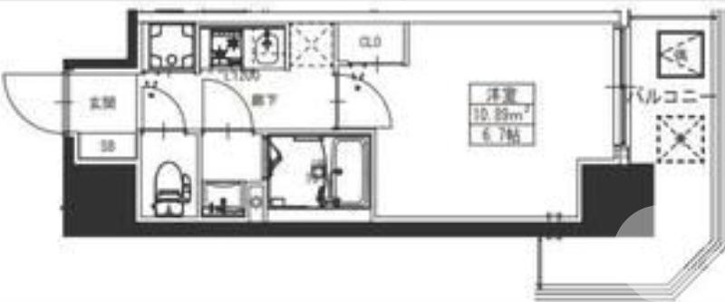 出島海岸通の完工年月(2025年9月)築の賃貸マンションの間取り