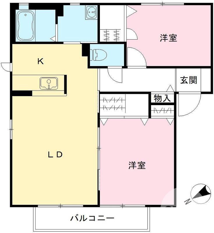 浜寺南町の完工年月(2002年2月)築の賃貸アパートの間取り