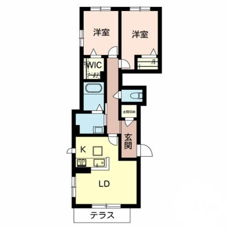 南三国ヶ丘町の完工年月(2019年3月)築の賃貸アパートの間取り