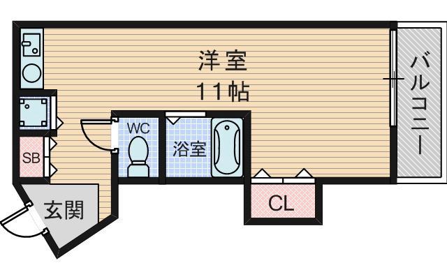 北江口の完工年月(1990年3月)築の賃貸マンションの間取り