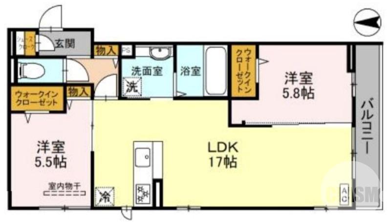 北花田町の完工年月(2024年12月)築の賃貸アパートの間取り