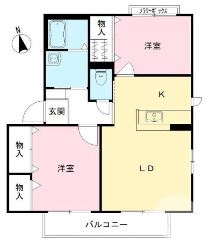 浜寺南町の完工年月(2002年2月)築の賃貸アパートの間取り