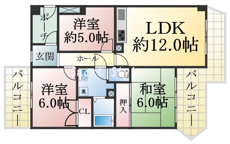 ガーデンハイツ桃山台弐番館の間取り