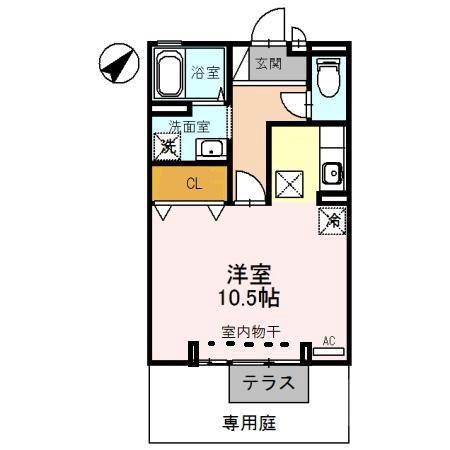 鳥飼野々の完工年月(2002年3月)築の賃貸アパートの間取り