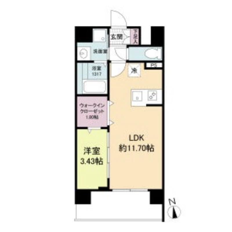 広芝町の完工年月(2025年10月)築の賃貸マンションの間取り