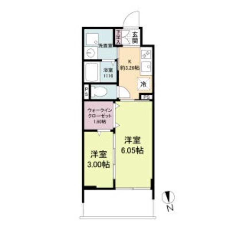 広芝町の完工年月(2025年10月)築の賃貸マンションの間取り