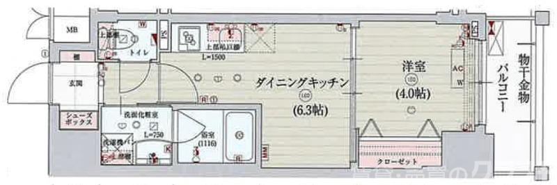 ベラジオ雅び京都円町駅前の間取り
