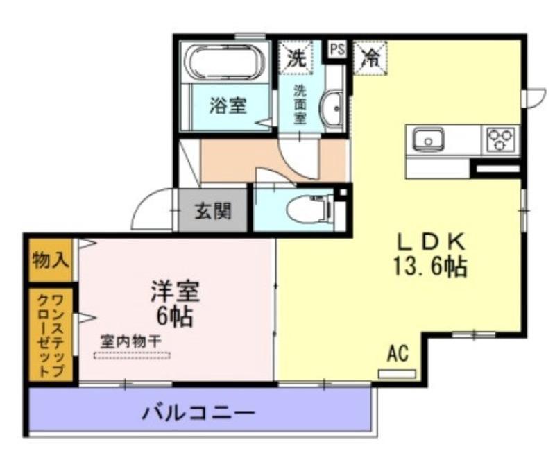 百舌鳥本町の完工年月(2014年4月)築の賃貸アパートの間取り
