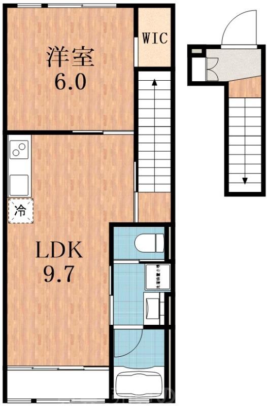 長吉長原の完工年月(2026年1月)築の賃貸アパートの間取り
