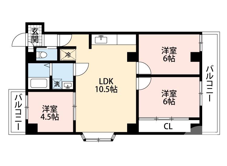 深井沢町の完工年月(1987年7月)築の賃貸マンションの間取り