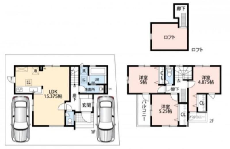 浜寺昭和町の完工年月(2025年2月)築の賃貸一戸建ての間取り