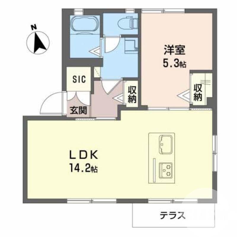 長曽根町の完工年月(1999年8月)築の賃貸アパートの間取り
