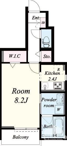 大仙西町の完工年月(2018年3月)築の賃貸アパートの間取り