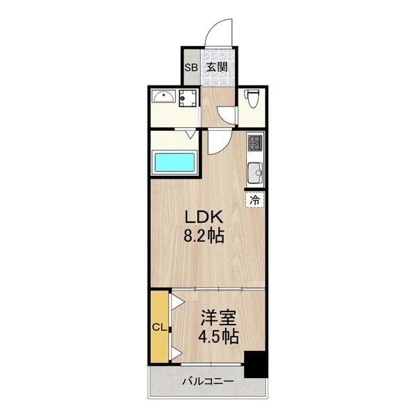 東中島の完工年月(2006年10月)築の賃貸マンションの間取り