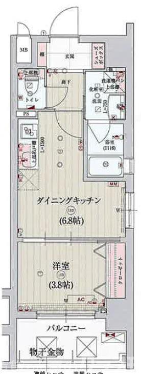 ベラジオ雅び京都円町駅前の間取り