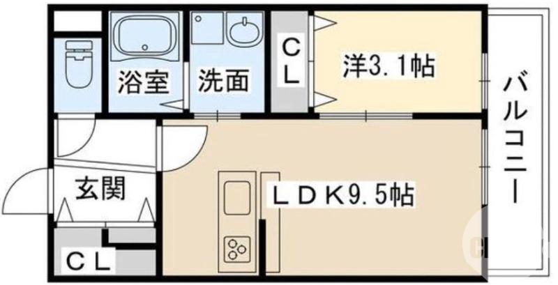 鳳中町の完工年月(2015年9月)築の賃貸アパートの間取り