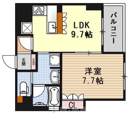 リーガル京都堀川五条通りⅡの間取り