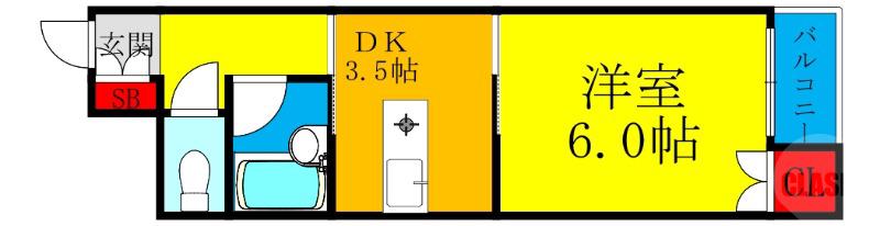 下新庄の完工年月(1992年2月)築の賃貸マンションの間取り