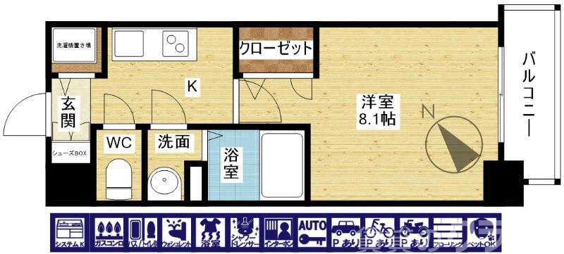 S-RESIDENCE大和田alineの間取り