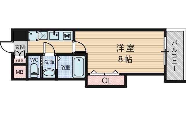 東中島の完工年月(2016年12月)築の賃貸マンションの間取り