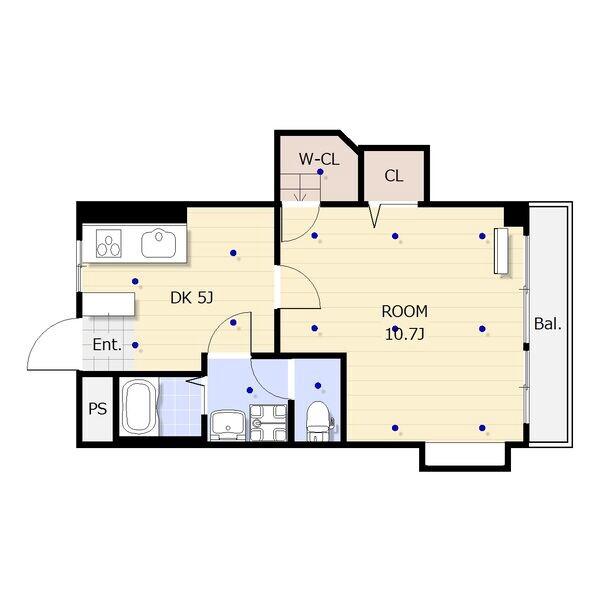 千里山西の完工年月(1973年3月)築の賃貸マンションの間取り
