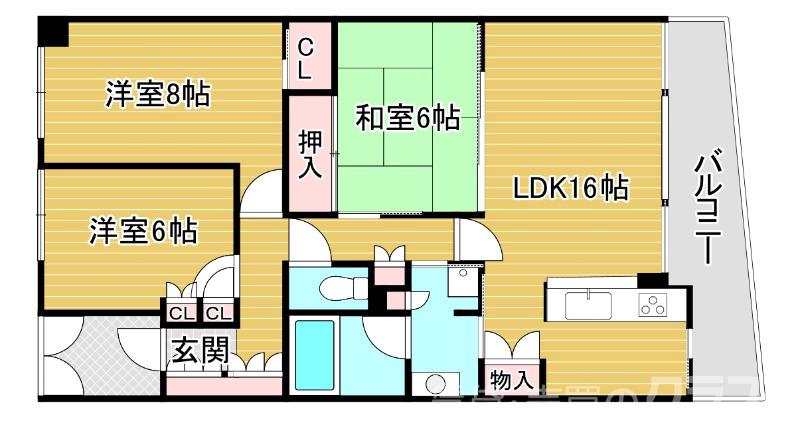 グランクール河原町二条リバーランズスクエアの間取り