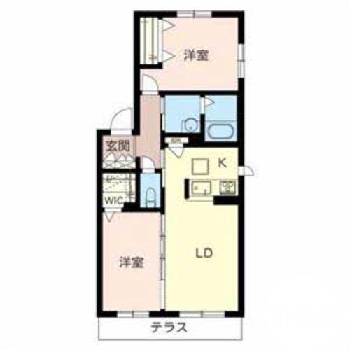 菩提町の完工年月(2012年7月)築の賃貸アパートの間取り